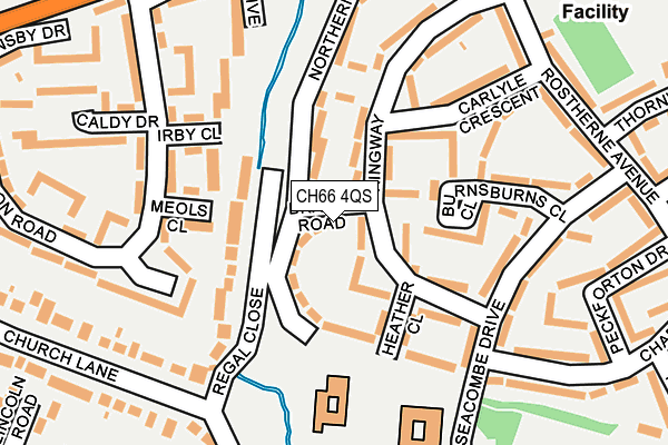 CH66 4QS map - OS OpenMap – Local (Ordnance Survey)