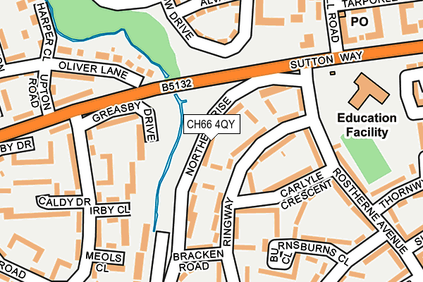 CH66 4QY map - OS OpenMap – Local (Ordnance Survey)