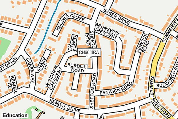 CH66 4RA map - OS OpenMap – Local (Ordnance Survey)