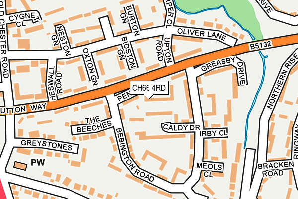 CH66 4RD map - OS OpenMap – Local (Ordnance Survey)