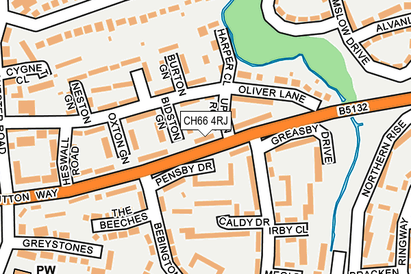 CH66 4RJ map - OS OpenMap – Local (Ordnance Survey)