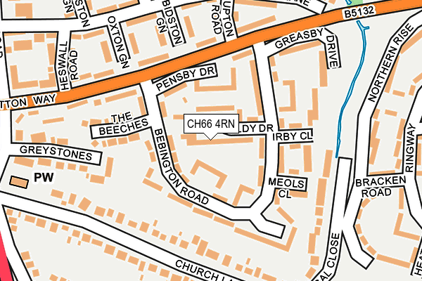 CH66 4RN map - OS OpenMap – Local (Ordnance Survey)