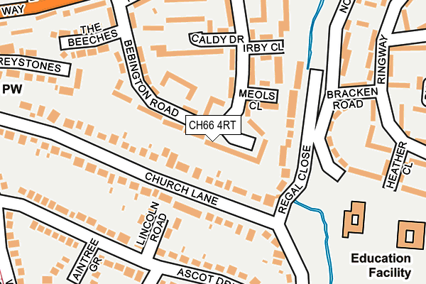 CH66 4RT map - OS OpenMap – Local (Ordnance Survey)