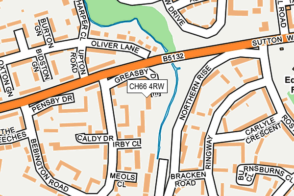 CH66 4RW map - OS OpenMap – Local (Ordnance Survey)