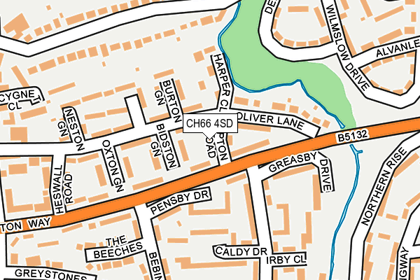 CH66 4SD map - OS OpenMap – Local (Ordnance Survey)