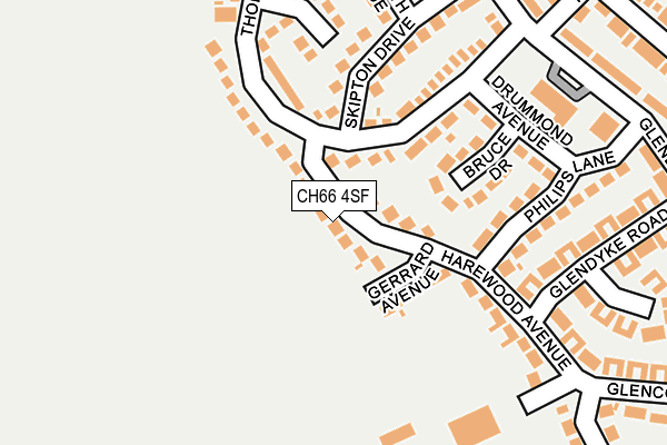 CH66 4SF map - OS OpenMap – Local (Ordnance Survey)