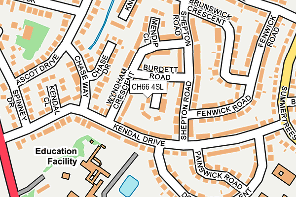 CH66 4SL map - OS OpenMap – Local (Ordnance Survey)