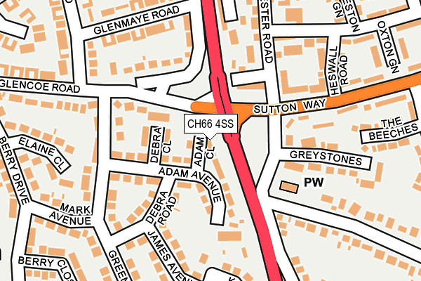 CH66 4SS map - OS OpenMap – Local (Ordnance Survey)