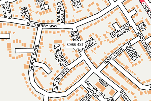 CH66 4ST map - OS OpenMap – Local (Ordnance Survey)