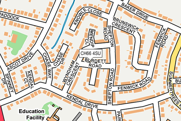 CH66 4SU map - OS OpenMap – Local (Ordnance Survey)