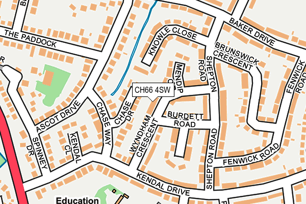 CH66 4SW map - OS OpenMap – Local (Ordnance Survey)