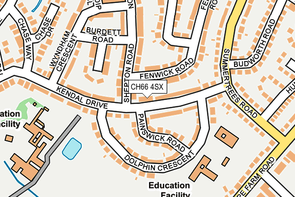 CH66 4SX map - OS OpenMap – Local (Ordnance Survey)