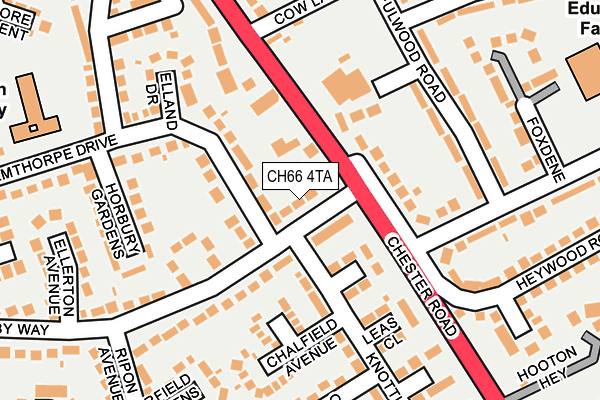 CH66 4TA map - OS OpenMap – Local (Ordnance Survey)