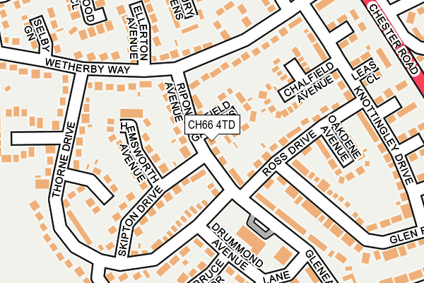 CH66 4TD map - OS OpenMap – Local (Ordnance Survey)