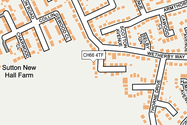 CH66 4TF map - OS OpenMap – Local (Ordnance Survey)