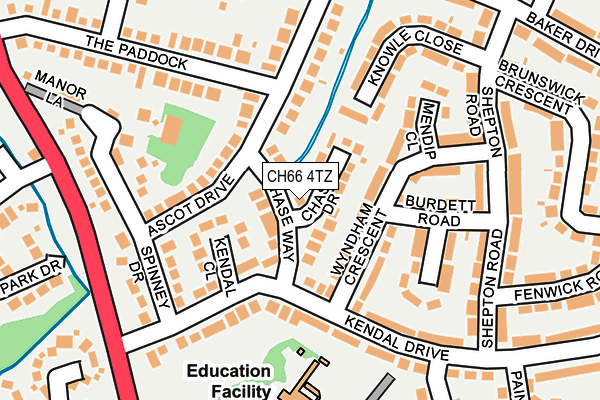 CH66 4TZ map - OS OpenMap – Local (Ordnance Survey)