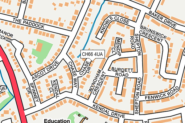 CH66 4UA map - OS OpenMap – Local (Ordnance Survey)