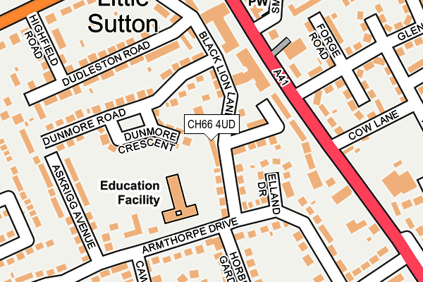 CH66 4UD map - OS OpenMap – Local (Ordnance Survey)