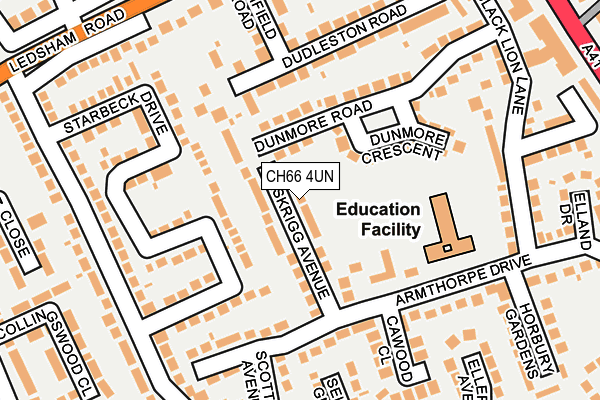 CH66 4UN map - OS OpenMap – Local (Ordnance Survey)