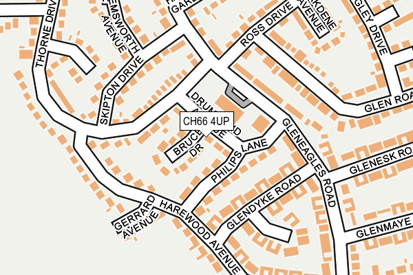 CH66 4UP map - OS OpenMap – Local (Ordnance Survey)