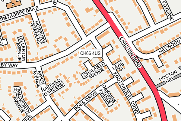 CH66 4US map - OS OpenMap – Local (Ordnance Survey)