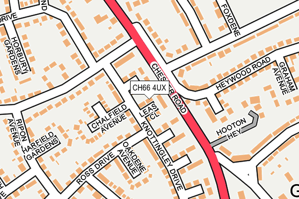 CH66 4UX map - OS OpenMap – Local (Ordnance Survey)