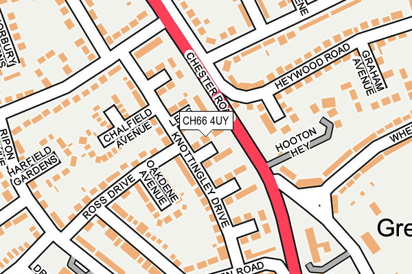 CH66 4UY map - OS OpenMap – Local (Ordnance Survey)