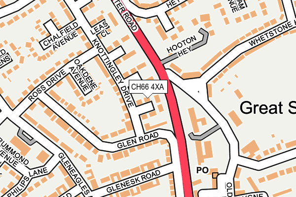 CH66 4XA map - OS OpenMap – Local (Ordnance Survey)