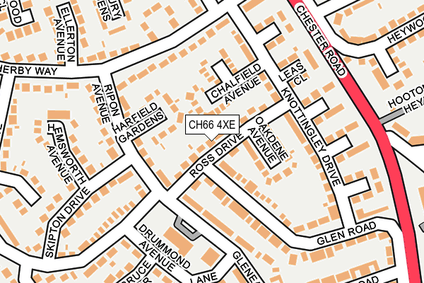CH66 4XE map - OS OpenMap – Local (Ordnance Survey)