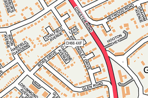 CH66 4XF map - OS OpenMap – Local (Ordnance Survey)