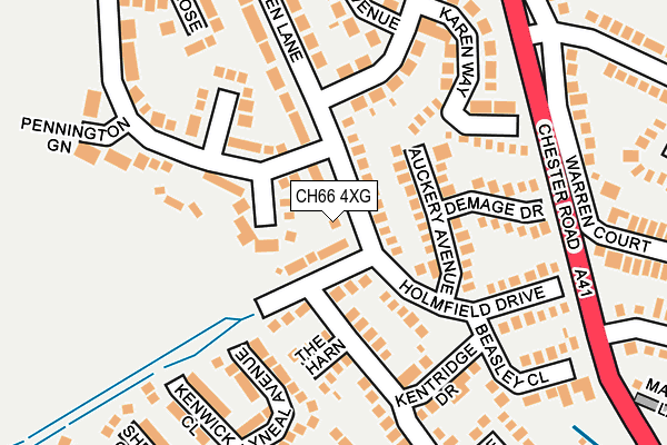 CH66 4XG map - OS OpenMap – Local (Ordnance Survey)