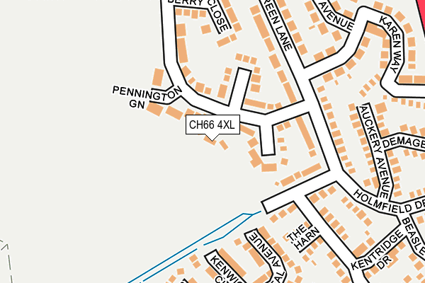 CH66 4XL map - OS OpenMap – Local (Ordnance Survey)