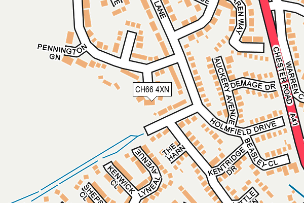 CH66 4XN map - OS OpenMap – Local (Ordnance Survey)
