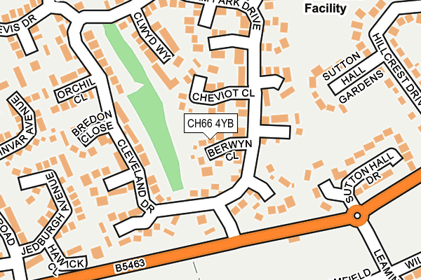 CH66 4YB map - OS OpenMap – Local (Ordnance Survey)