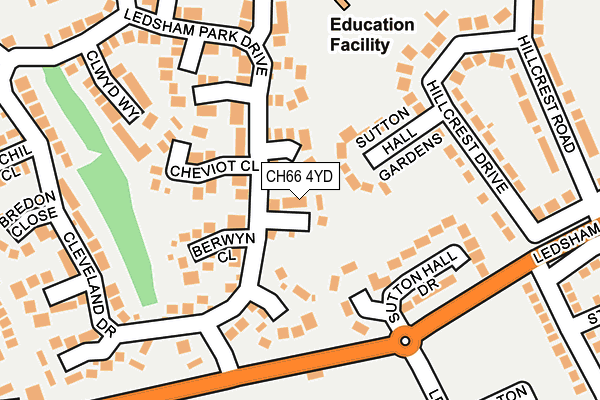 CH66 4YD map - OS OpenMap – Local (Ordnance Survey)