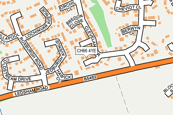 CH66 4YE map - OS OpenMap – Local (Ordnance Survey)