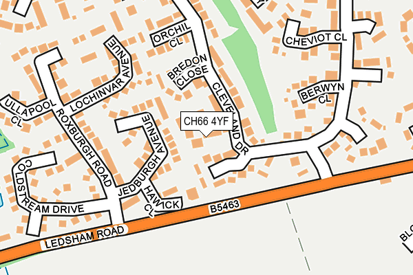 CH66 4YF map - OS OpenMap – Local (Ordnance Survey)