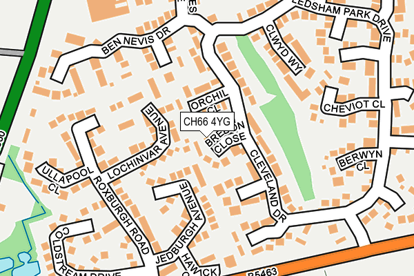 CH66 4YG map - OS OpenMap – Local (Ordnance Survey)