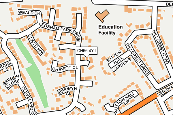 CH66 4YJ map - OS OpenMap – Local (Ordnance Survey)