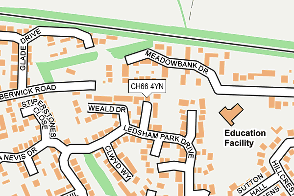 CH66 4YN map - OS OpenMap – Local (Ordnance Survey)