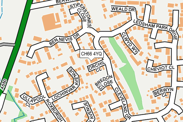 CH66 4YQ map - OS OpenMap – Local (Ordnance Survey)