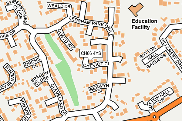 CH66 4YS map - OS OpenMap – Local (Ordnance Survey)