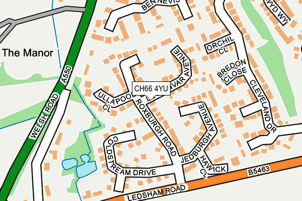 CH66 4YU map - OS OpenMap – Local (Ordnance Survey)