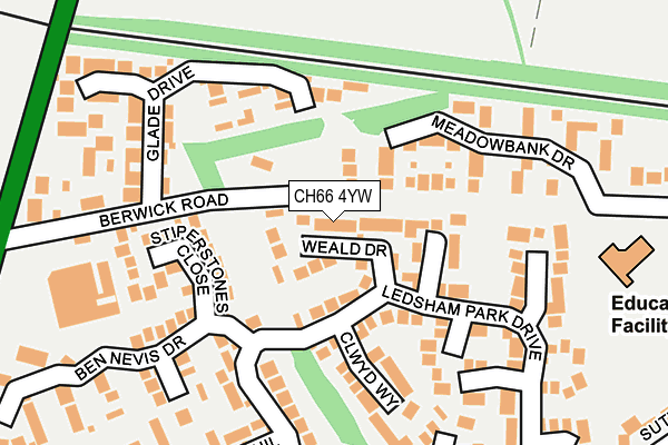 CH66 4YW map - OS OpenMap – Local (Ordnance Survey)