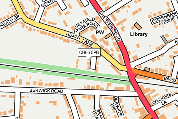 CH66 5PB map - OS OpenMap – Local (Ordnance Survey)