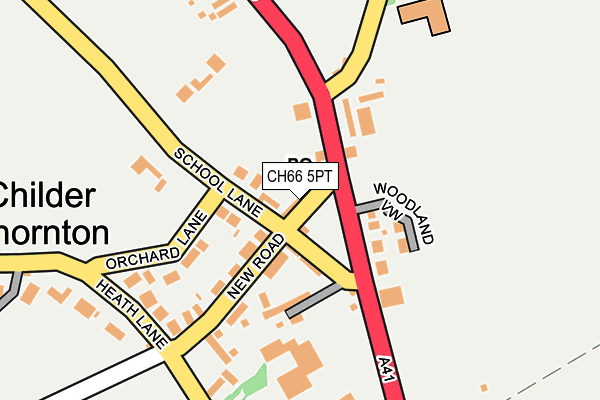 CH66 5PT map - OS OpenMap – Local (Ordnance Survey)