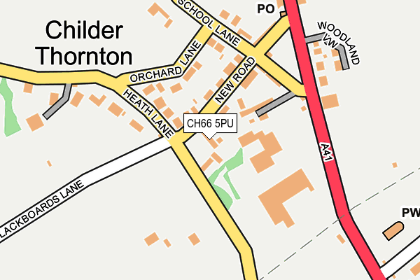 CH66 5PU map - OS OpenMap – Local (Ordnance Survey)