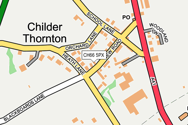 CH66 5PX map - OS OpenMap – Local (Ordnance Survey)