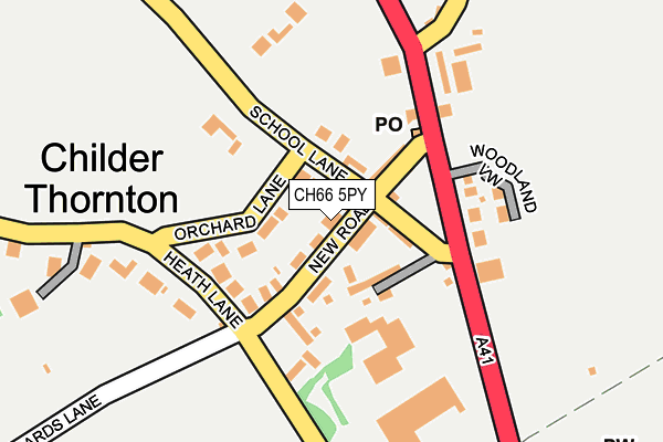 CH66 5PY map - OS OpenMap – Local (Ordnance Survey)