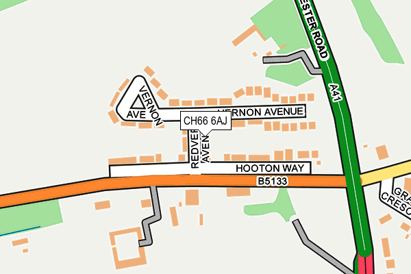 CH66 6AJ map - OS OpenMap – Local (Ordnance Survey)